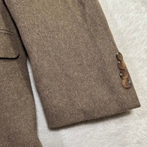 Turnbury Mens 44L Brown Sport Coat Blazer 100% Camel Hair Jacket Thick Casual - Picture 3 of 12